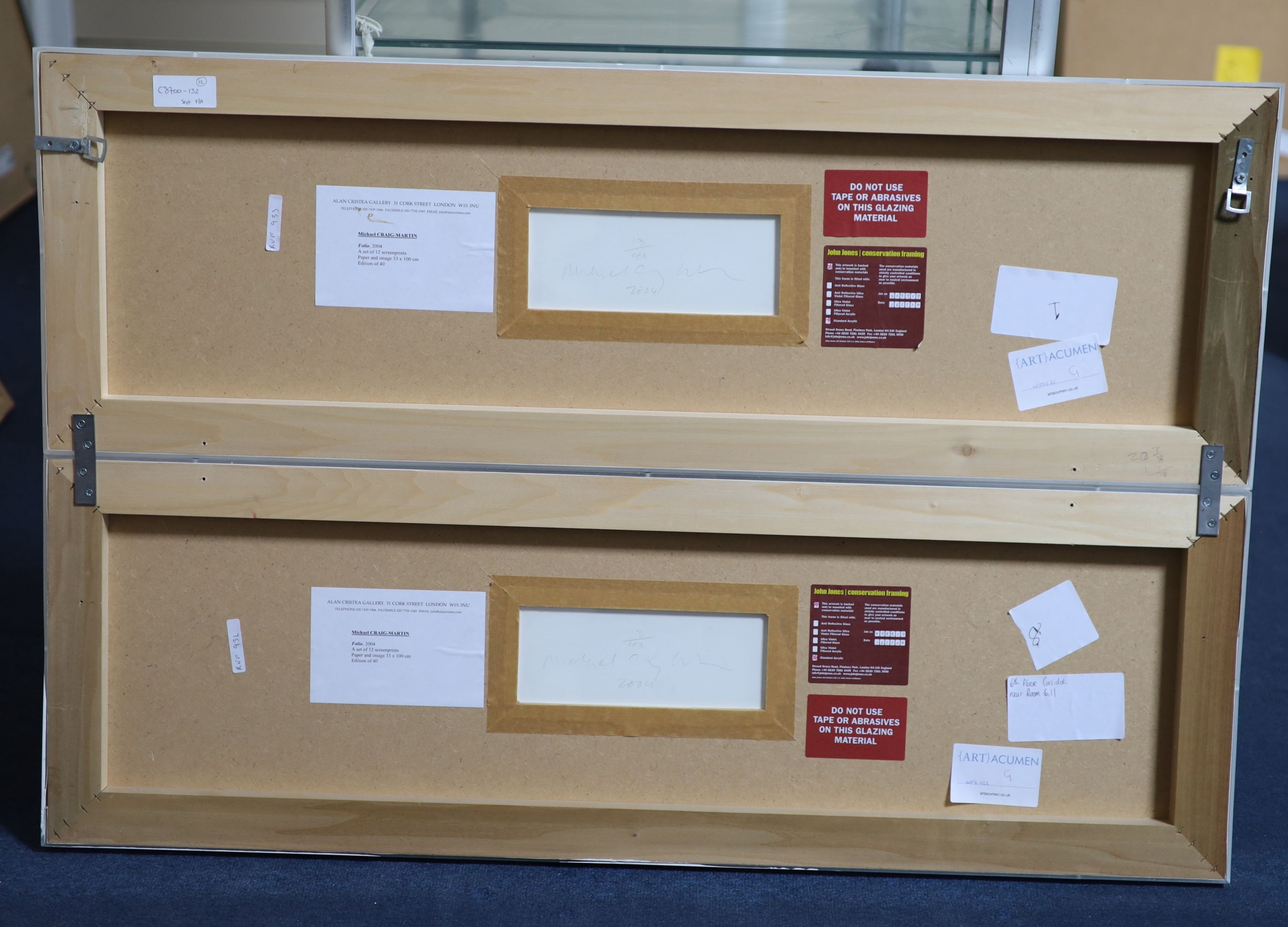 Michael Craig-Martin (Irish, 1941-), Folio, 2004, Set of 12 screenprints, 33 x 100cm.